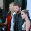 Liam Hemsworth et Miley Cyrus - Première du film "Paranoia" à Los Angeles, le 8 aout 2013.