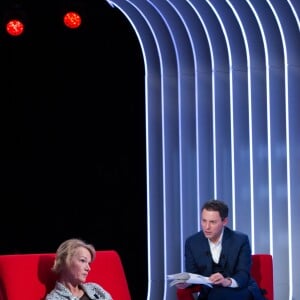 Exclusif - Enregistrement de l'émission "Le Divan" présentée par Marc-Olivier Fogiel avec Brigitte Lahaie en invitée, qui sera diffusée le 14 mars sur France 3. Le 24 février 2017 © Cyril Moreau / Bestimage