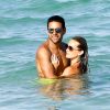 Radamel Falcao et sa femme Lorelei Taron en vacances à Miami le 12 juin 2016.