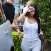 Kim Kardashian - La famille Kardashian arrive dans les studios de tournage pour leur émission 'Keeping Up With The Kardashian's' à Los Angeles le 10 mars 2017.