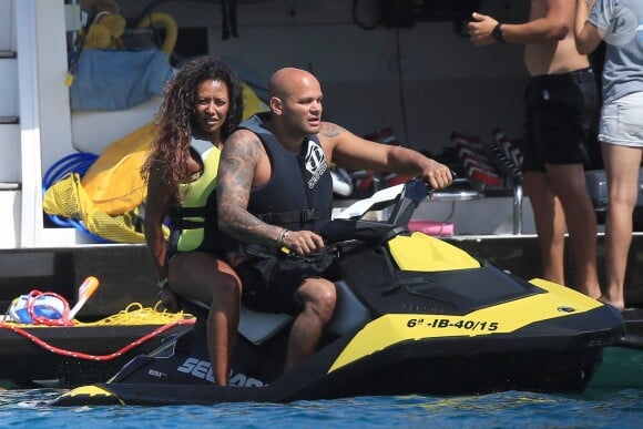 Mel B et son mari Stephen Belafonte en vacances à Ibiza le 3 Juillet 2016.