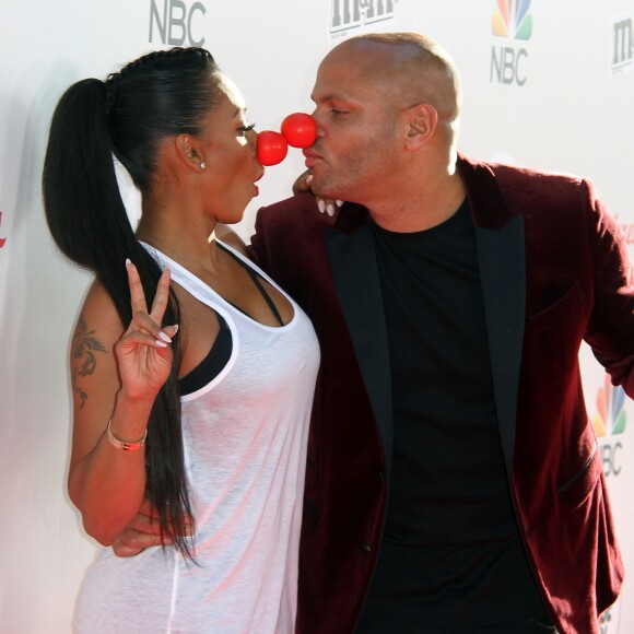 Mel B et son mari Stephen Belafonte à la journée Red Nose Day Special au théâtre The Alfred Hitchcock à Universal City, le 26 mai 2016.