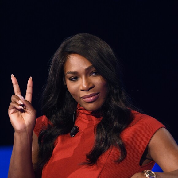 Serena Williams participe à l'émission de télé Italienne "Che tempo che Fa" à Milan, le 2 octobre 2016