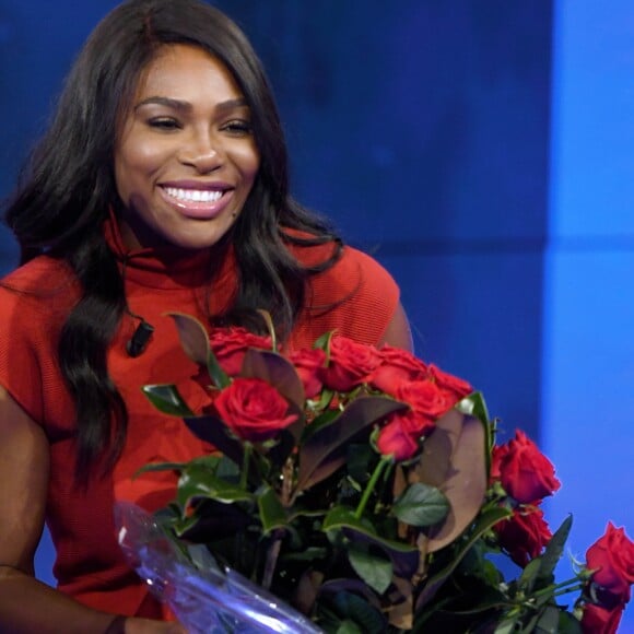 Serena Williams participe à l'émission de télé Italienne "Che tempo che Fa" à Milan, le 2 octobre 2016