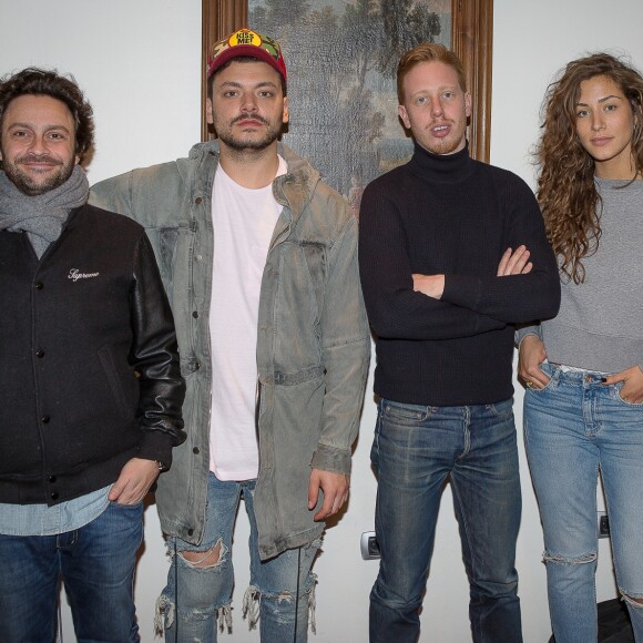Exclusif - Romain Levy, Kev Adams, Côme Levin, Manon Azem, Mathieu Oullion à l'Avant-première du film "Gangsterdam" au Kinépolis de Lomme, le 12 mars 2017. © Stéphane Vansteenkiste/Bestimage