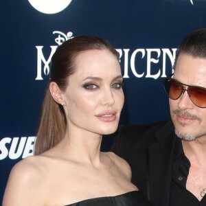 Angelina Jolie, Brad Pitt - Première du film "Maleficent" à Los Angeles le 28 mai 2014.