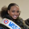 Alicia Aylies, Miss France 2017, au Grand Prix de France à l'Hippodrome Paris-Vincennes, le 12 février 2017. © Guirec Coadic/Bestimage