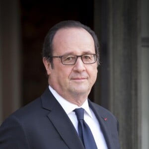 François Hollande - Le prince William et Catherine Kate Middleton rencontrent le président au palais de l'Elysée à Paris le 17 mars 2017.