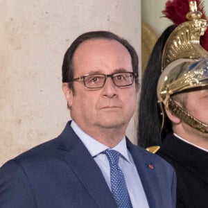 François Hollande - Dîner officiel en l'honneur d'Ilham Aliyev, président de la République d¹Azerbaïdjan au palais de l'Elysée à Paris le 14 mars 2017. © Pierre Perusseau/Bestimage