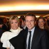Emmanuel Macron (candidat du mouvement ''En marche !'' à l'élection présidentielle 2017) avec sa femme Brigitte (Trogneux) au 32ème dîner annuel du Conseil représentatif des institutions juives de France (Crif) à l'hôtel Pullman Paris Montparnasse à Paris, le 22 février 2017. © Erez Lichtfeld/Bestimage Celebrities at the 32nd Crif's dinner held at the Pullman Paris Montparnasse hotel in Paris. February 22nd, 2017.22/02/2017 - Paris
