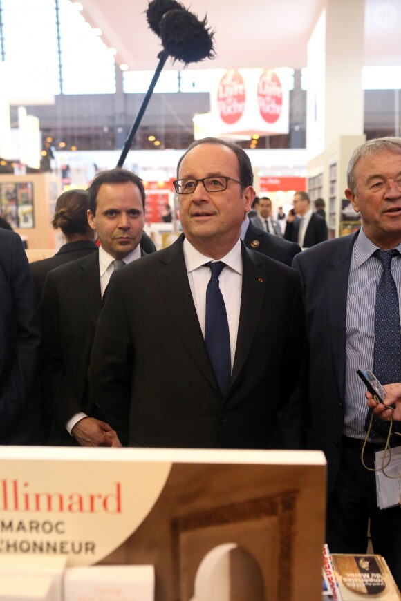 Antoine Gallimard - Le président François Hollande à l'inauguration de "Livre Paris", la 37ème édition du salon du livre à Paris le 23 mars 2017.  © CVS / Bestimage