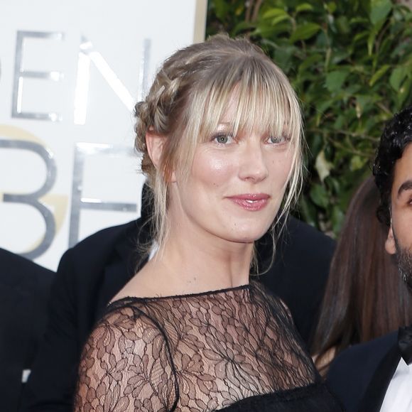 Oscar Isaac et sa compagne Elvira Lind - La 73ème cérémonie annuelle des Golden Globe Awards à Beverly Hills, le 10 janvier 2016.