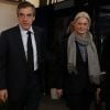 François Fillon accompagné de sa femme Penelope avant la première confrontation entre les cinq principaux candidats à la présidentielle 2017 lors du "Grand Débat" sur le plateau de TF1 et LCI à Aubervilliers, France, le 20 mars 2017.