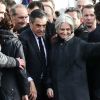 François Fillon et sa femme Penelope - Rassemblement de soutien à François Fillon, candidat du parti Les Républicains à la présidentielle, Place du trocadéro à Paris le 5 mars 2017