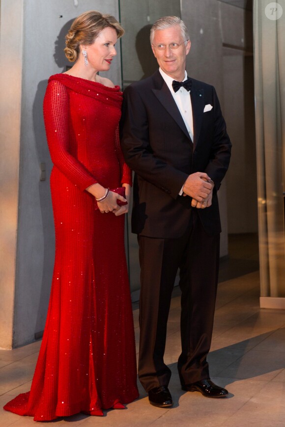Le roi Philippe de Belgique et la reine Mathilde de Belgique - Le roi Philippe de Belgique et la reine Mathilde de Belgique en visite d'Etat au Danemark, lors d'un concert au Diamant noir à Copenhague au Danemark le 30 mars 2017 dans le cadre de la visite officielle du couple royal belge.