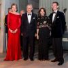 Le roi Philippe de Belgique et la reine Mathilde de Belgique, le prince Joachim de Danemark et la princesse Marie de Danemark lors d'un concert au Diamant noir à Copenhague au Danemark le 30 mars 2017 dans le cadre de la visite officielle du couple royal belge.