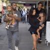 Kim Kardashian, son mari Kanye West et leurs enfants North et Saint à New York, le 29 août 2016.