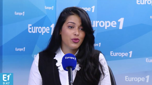 Ayem Nour dans "Le Grand direct des médias" le 4 avril 2017 sur Europe 1.