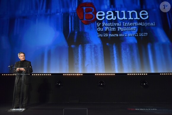 Alain Suguenot, maire de Beaune lors de la cérémonie de clôture de la 9ème édition du Festival International du Film Policier de Beaune, le 1er avril, 2017. © Giancarlo Gorassini/Bestimage