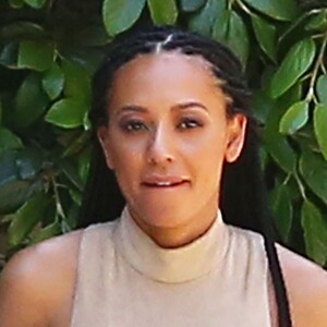 Mel B à la sortie de son domicile, Los Angeles, après son annonce officielle de son divorce avec Stephen Bela­fonte, le 5 avril 2017.