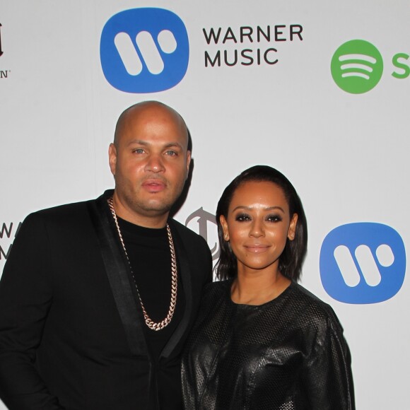 Melanie Brown (Mel B) et son mari Stephen Belafonte - Soirée de Warner Music Group lors des Grammy Awards au Chateau Marmont à Los Angeles, le 8 février 2015.