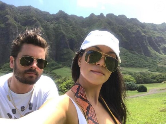 Photo de Scott Disick et Kourtney Kardashian à Hawaï. Avril 2017.