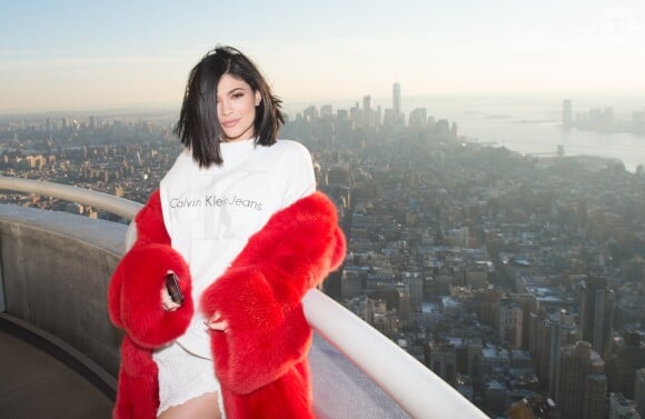 Kylie Jenner et son compagnon Tyga visitent l'Empire State Building pour la Saint Valentin à New York, le 14 février 2017