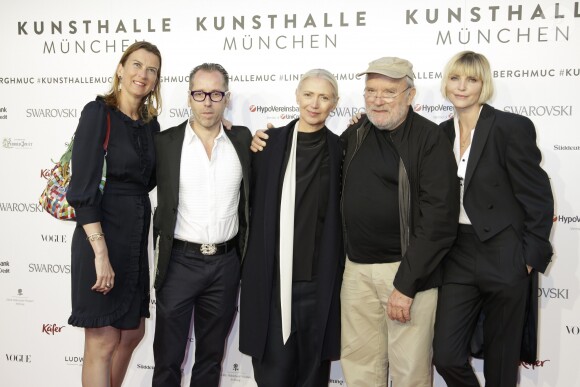 Emily Ansenk, Dr. Roger Diederen, Christiane Arp, Peter Lindbergh, Nadja Auermann - Vernissage de l'exposition "Peter Lindbergh, From Fashion to Reality" à Munich. Le 11 avril 2017.