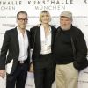 Dr. Roger Diederen, Nadja Auermann, Peter Lindbergh - Vernissage de l'exposition "Peter Lindbergh, From Fashion to Reality" à Munich. Le 11 avril 2017.