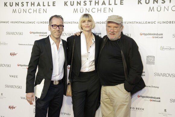 Dr. Roger Diederen, Nadja Auermann, Peter Lindbergh - Vernissage de l'exposition "Peter Lindbergh, From Fashion to Reality" à Munich. Le 11 avril 2017.