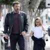 Ben Affleck se balade avec sa fille Violet dans les rues de Los Angeles, le 13 avril 2017