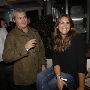 Valerie Benaim et son compagnon à la soirée Samsung à la Piscine Molitor à Paris, le 15 septembre 2015.