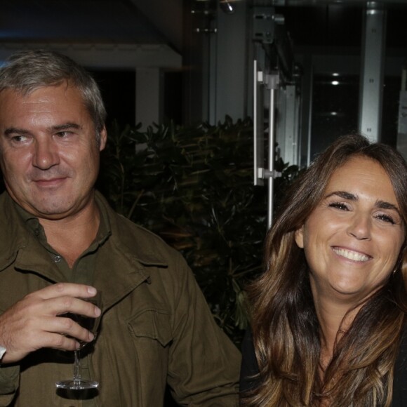 Valerie Benaim et son compagnon à la soirée Samsung à la Piscine Molitor à Paris, le 15 septembre 2015.