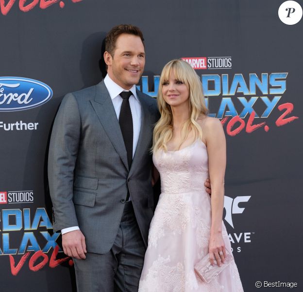 Chris Pratt et sa femme Anna Faris - Avant-première des Gardiens de la galaxie 2 à Hollywood en salles le 19 avril 2017 © Chris Delmas/Bestimage