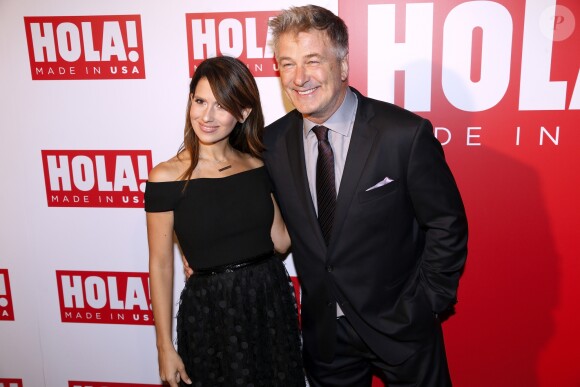 Alec Baldwin et sa femme Hilaria à la soirée de lancement du magazine Hola USA qui se tenait au magasin Porcelanosa à New York, le 29 septembre 2016.