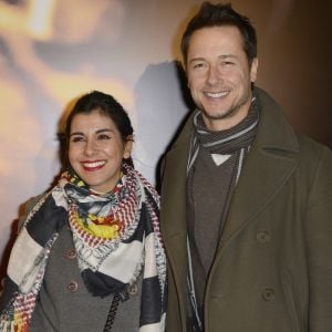 Stéphane Rousseau et sa compagne Reem Kherici - Avant-première du film "Mea Culpa" au cinéma Gaumont Opéra a Paris, le 2 février 2014.