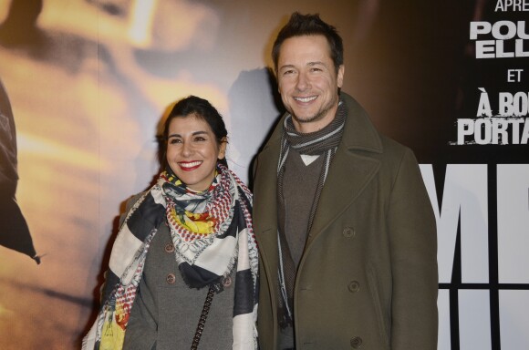 Stéphane Rousseau et sa compagne Reem Kherici - Avant-première du film "Mea Culpa" au cinéma Gaumont Opéra a Paris, le 2 février 2014.