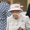 La reine Elizabeth II assistait aux courses à l'hippodrome de Newbury, le 21 avril 2017, le jour de son 91e anniversaire.