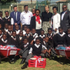 La princesse Charlene de Monaco de retour à l'école primaire Gugulesizwe à Benoni en Afrique du Sud, où elle avait lancé en 2012 sa fondation. Photo Instagram @saredcross (Croix-Rouge sud-africaine)