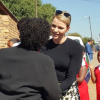 La princesse Charlene de Monaco accueillie à l'école primaire Gugulesizwe à Benoni en Afrique du Sud, où elle avait lancé en 2012 sa fondation. Photo Instagram @saredcross (Croix-Rouge sud-africaine)