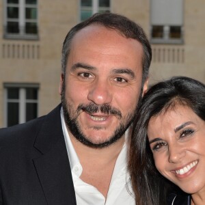 François-Xavier Demaison et Reem Kherici lors de l'avant-première du film "Jour J" au cinéma Gaumont-Opéra à Paris, France, le 24 avril 2017. © Veeren/Bestimage