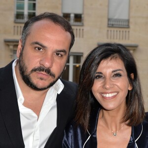 François-Xavier Demaison et Reem Kherici lors de l'avant-première du film "Jour J" au cinéma Gaumont-Opéra à Paris, France, le 24 avril 2017. © Veeren/Bestimage