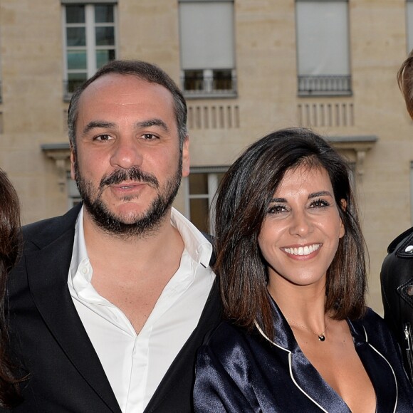 Chantal Lauby, François-Xavier Demaison, Reem Kherici et Philippe Lacheau lors de l'avant-première du film "Jour J" au cinéma Gaumont-Opéra à Paris, France, le 24 avril 2017. © Veeren/Bestimage