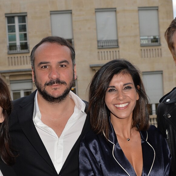 Chantal Lauby, François-Xavier Demaison, Reem Kherici et Philippe Lacheau lors de l'avant-première du film "Jour J" au cinéma Gaumont-Opéra à Paris, France, le 24 avril 2017. © Veeren/Bestimage