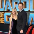 Chris Pratt et sa femme Anna Faris lors de la première du film "Les Gardiens de la Galaxie Vol. 2" à Londres, Royaume Uni, le 24 avril 2017.