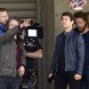 Tom Cruise tourne une scène du prochain épisode de Mission Impossible 6 quai Austerlitz à Paris le 24 avril 2017.