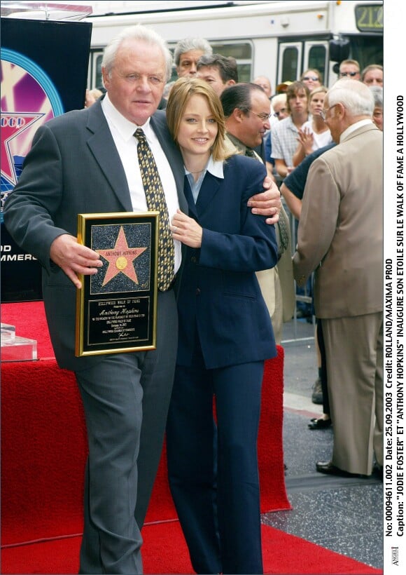Anthony Hopkins et Jodie Foster à Hollywood le 25 septembre 2003.