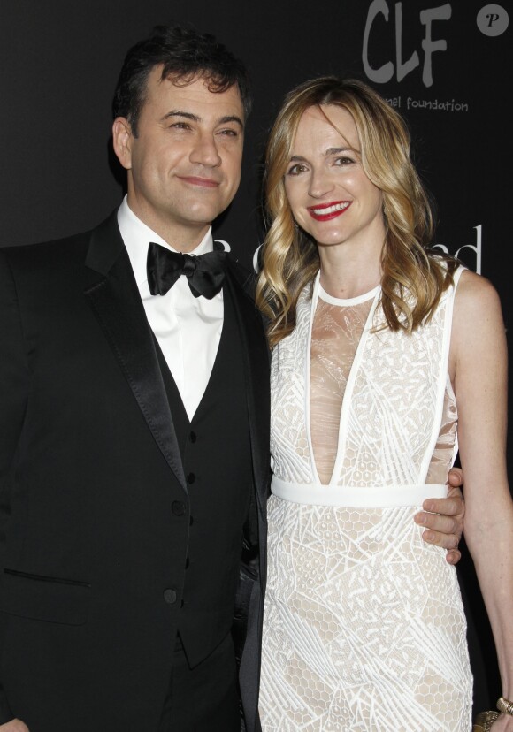 Jimmy Kimmel, sa compagne Molly McNearney à la Soirée du premier "Bal de Diamant" à Beverly Hills le 11 décembre 2014.
