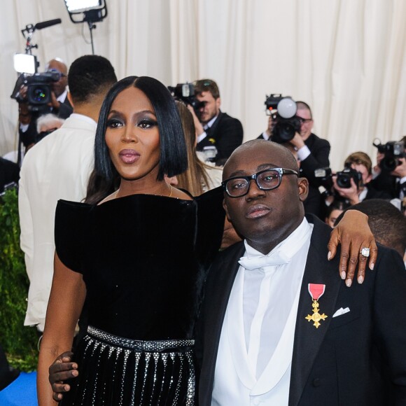 Naomi Campbell et Edward Enninful - Met Gala 2017, exposition "Rei Kawakubo/Comme des Garçons: Art Of The In-Between" au Metropolitan Museum of Art. New York, le 1er mai 2017. © Christopher Smith/AdMedia via Zuma/Bestimage