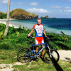 Denis Brogniart aux île Fidji pour le tournage de la nouvelle saison de "Koh-Lata". Avril-mai 2017.
